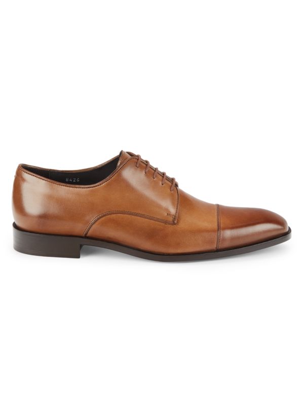 Massimo Matteo Cap Toe Leather Derby Shoes